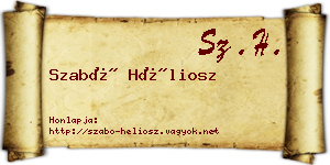 Szabó Héliosz névjegykártya